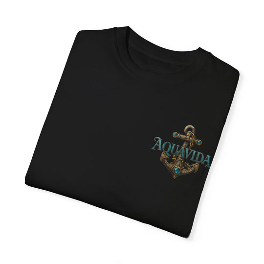 Captain Pirate Skull Mens AQUA VIDA Short Sleeve Tee