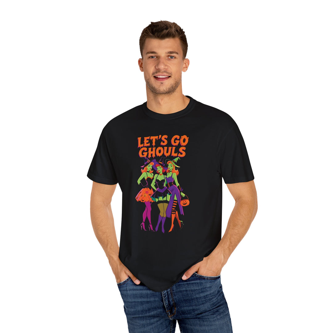 Let's Go Ghouls Womens WUNDERLAND Backyard Dept Halloween Booteek Short Sleeve Tee