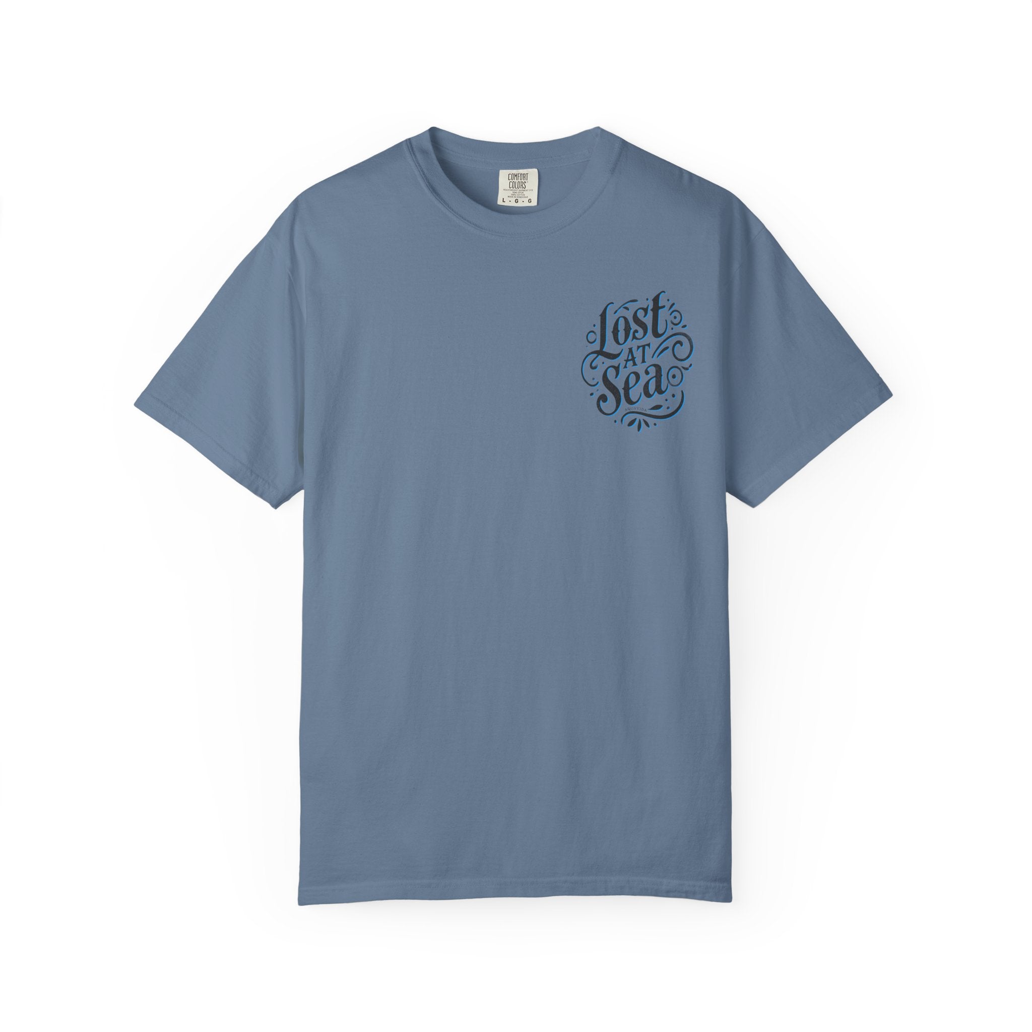 LOST AT SEA NAUTICAL COMPASS SKULLS Mens AQUA VIDA Short Sleeve Tee