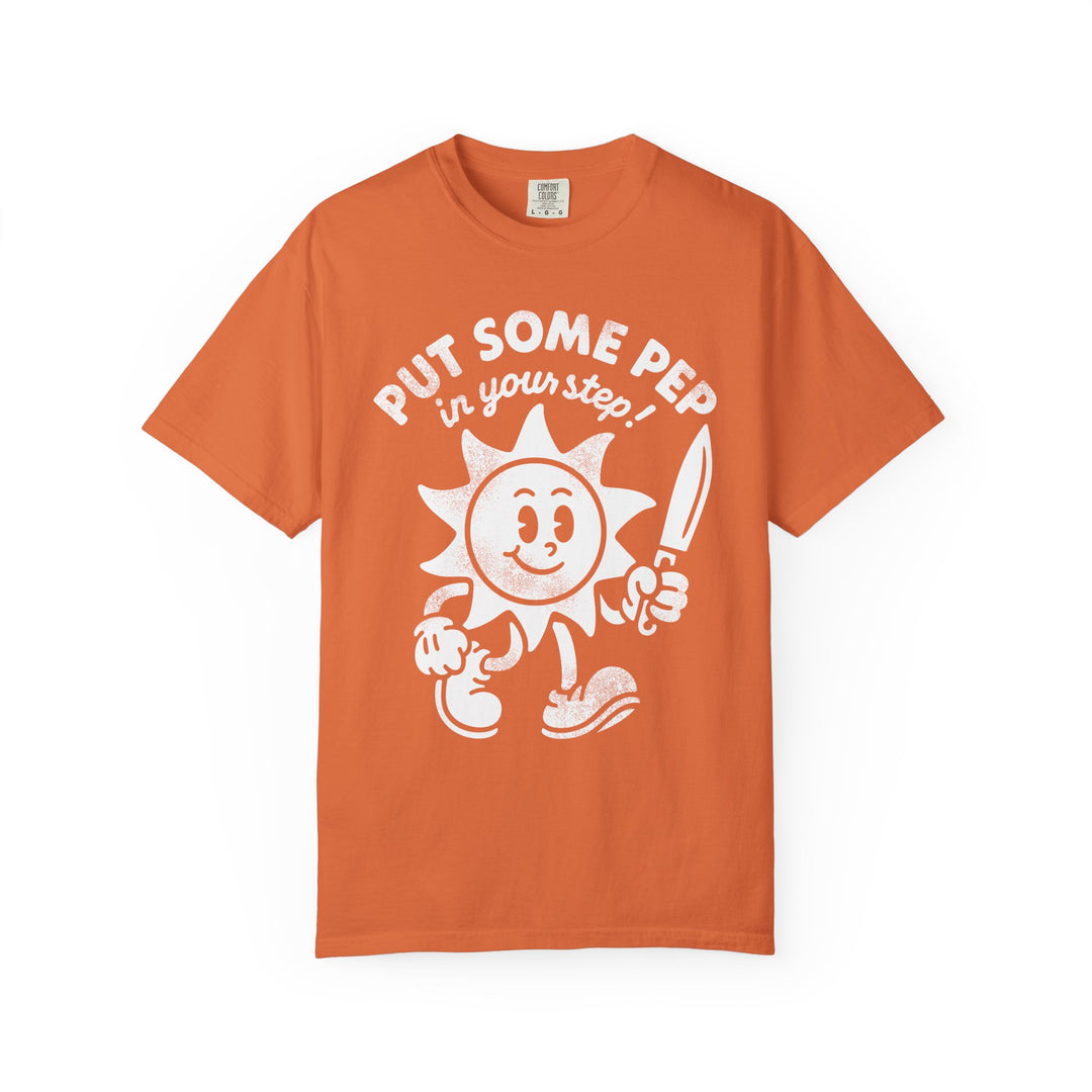Put Some Pep In Your Step Mens WUNDERLAND Backyard Dept Halloween Booteek Short Sleeve Tee