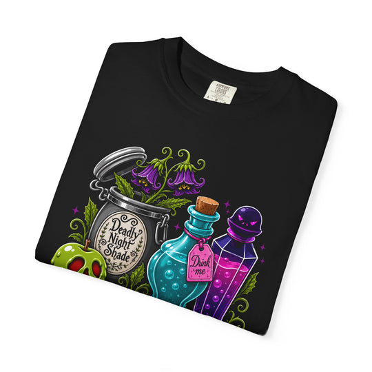 Pick Your Poison Womens WUNDERLAND Halloween Booteek Short Sleeve Tee