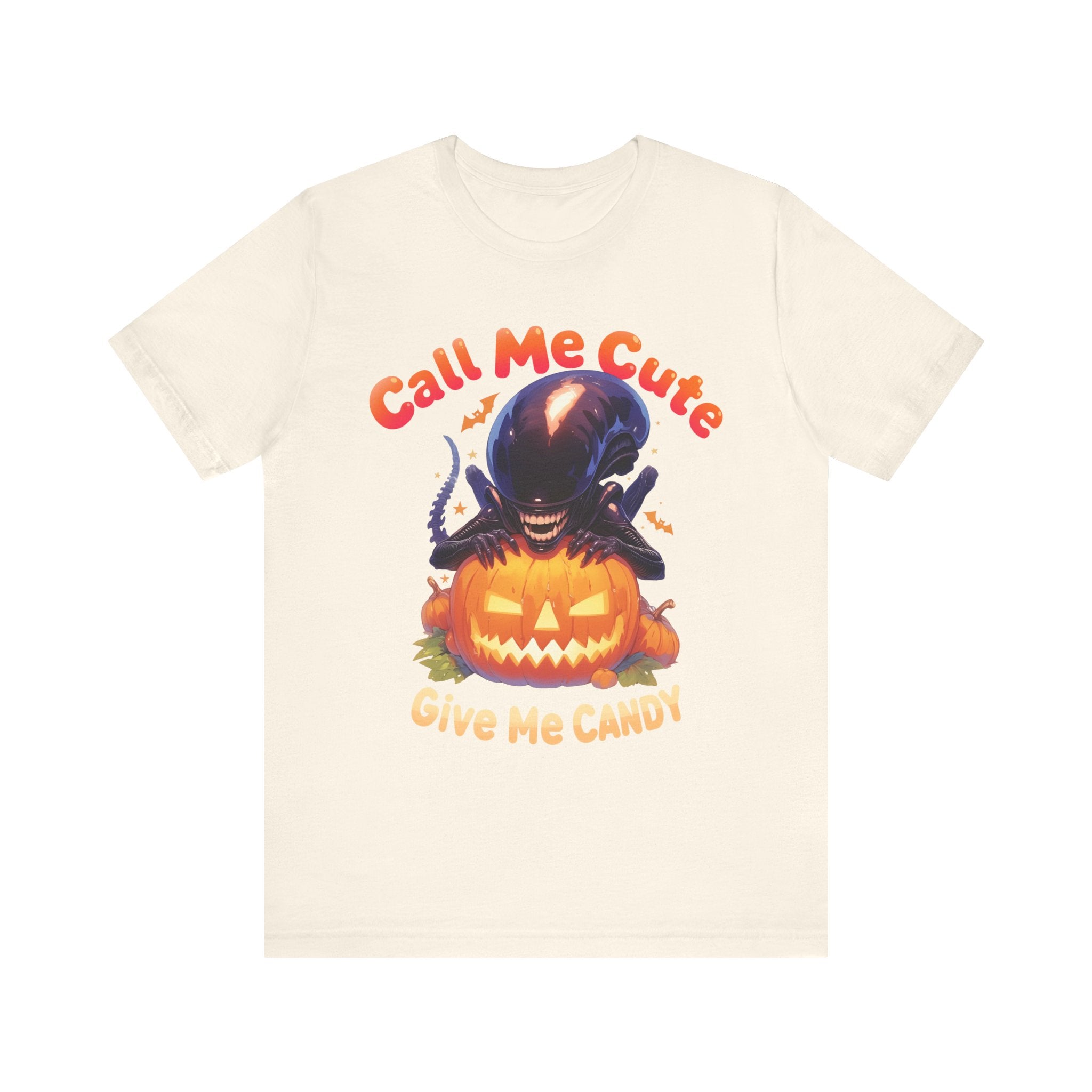 Call Me Cute Give Me Candy Womens Halloween Booteek Jersey Short Sleeve Tee