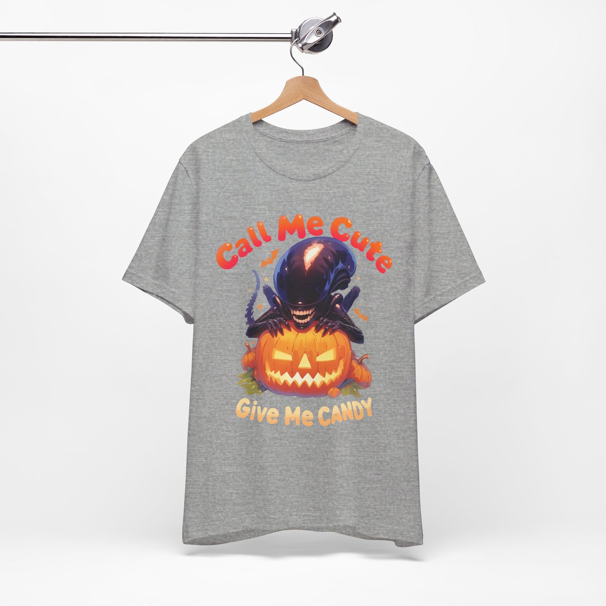 Call Me Cute Give Me Candy Womens Halloween Booteek Jersey Short Sleeve Tee