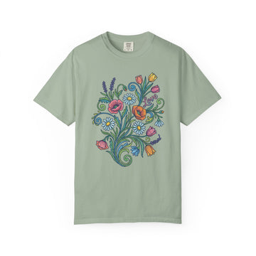 Floral LOVE Womens L'Atomique Relaxed Fit Comfort Colors Graphic Tee
