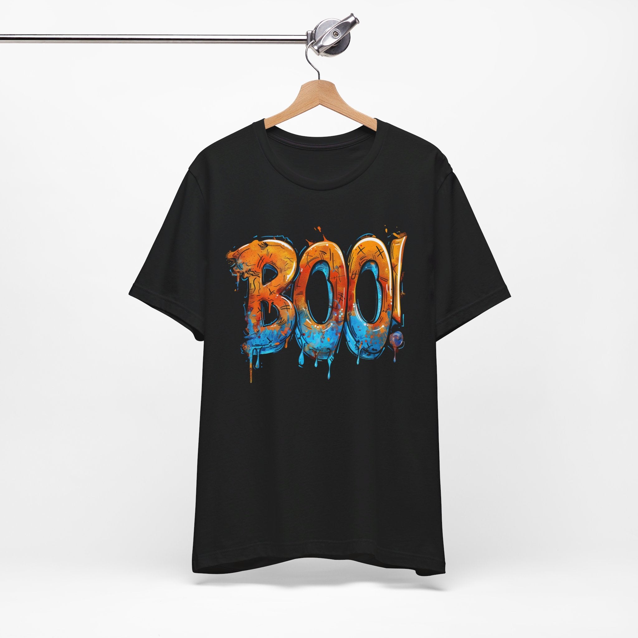 Boo! Graffiti Mens Halloween Booteek Jersey Short Sleeve Tee