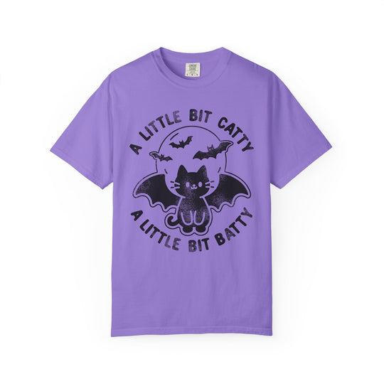 A Little Bit Batty A Little Bit Catty Womens WUNDERLAND Backyard Dept Halloween Booteek Short Sleeve Tee