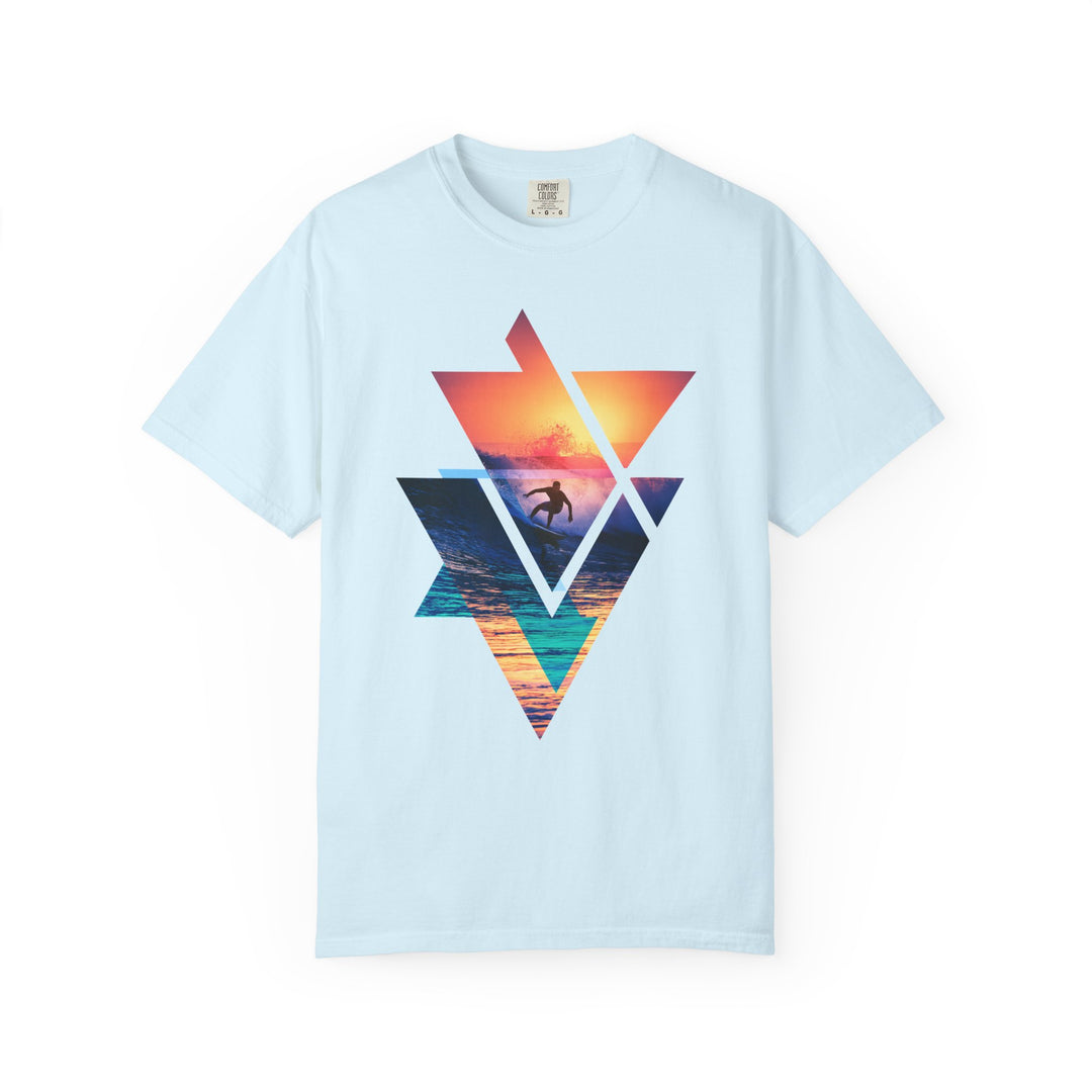 Surf Sunset Geometric Beach Mens AQUAVIDA Short Sleeve Tee