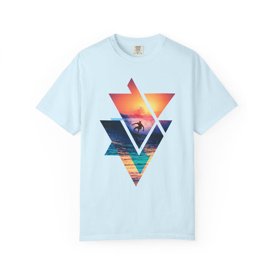 Surf Sunset Geometric Beach Mens AQUAVIDA Short Sleeve Tee