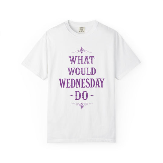 What Would Wednesday Do Womens WUNDERLAND Backyard Dept Halloween Booteek Short Sleeve Tee