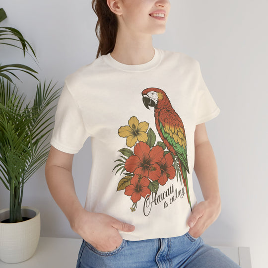 HAWAII IS CALLING Vintage Womens L'Atomique Graphic Tee