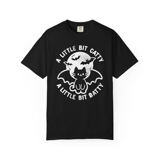 A Little Bit Batty A Little Bit Catty Womens WUNDERLAND Backyard Dept Halloween Booteek Short Sleeve Tee