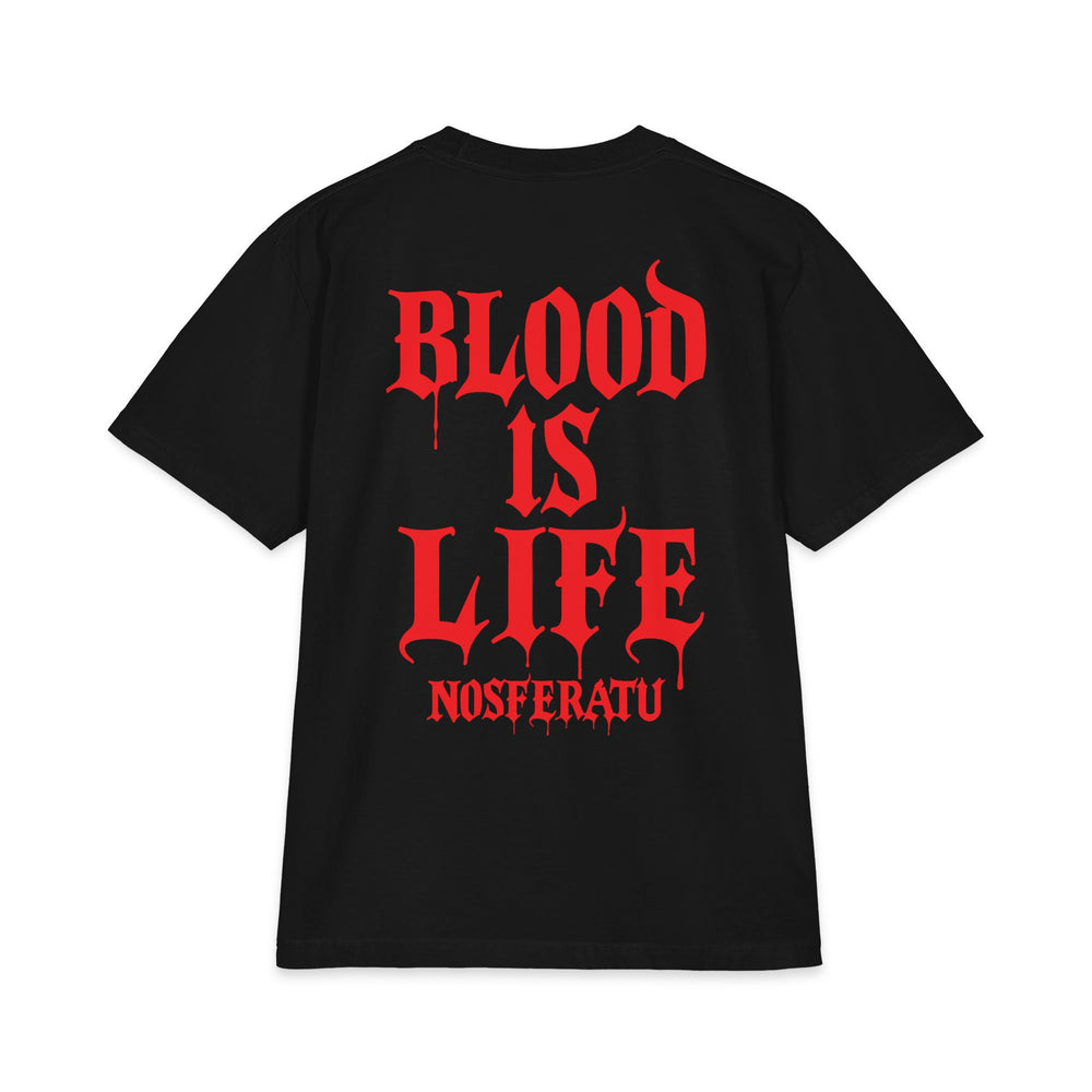 Nosferatu Blood Is Life Heavyweight Boxy Fit Halloween Tee