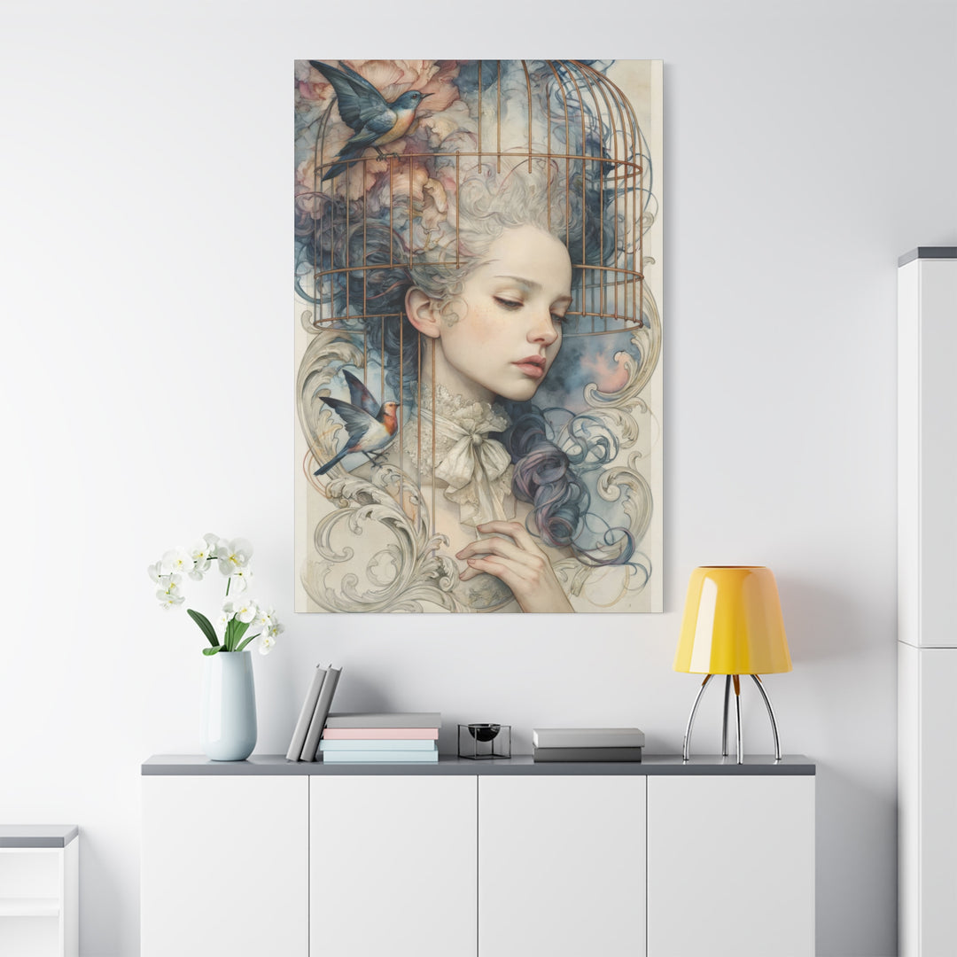 The Caged Bird Sings Canvas Wall Art