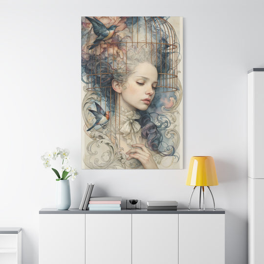 The Caged Bird Sings Canvas Wall Art