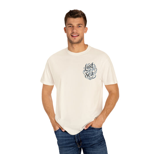 LOST AT SEA NAUTICAL COMPASS SKULLS Mens AQUA VIDA Short Sleeve Tee