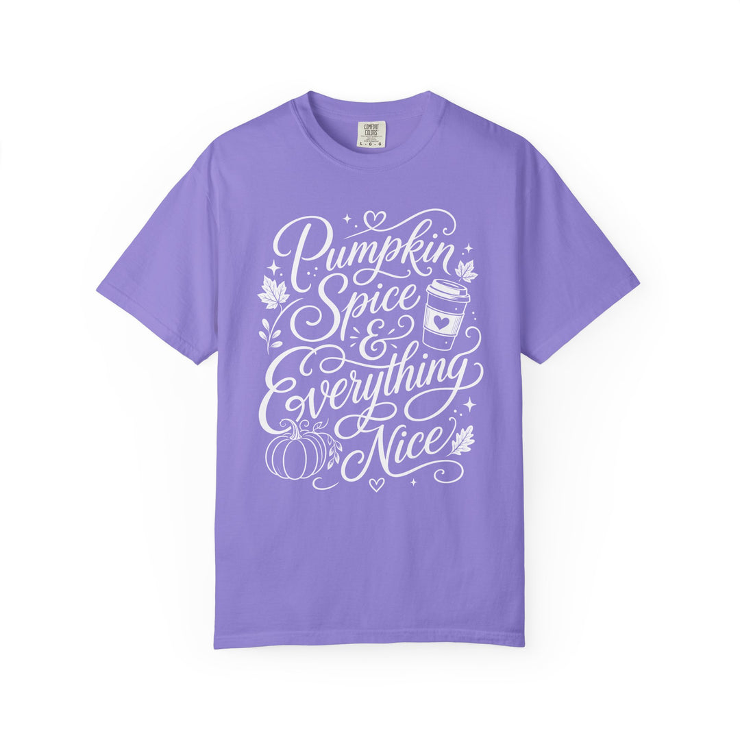 Pumpkin Spice &amp; Everything Nice Womens WUNDERLAND Halloween Booteek Short Sleeve Tee