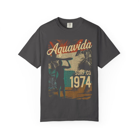 Aquavida 1974 Surf Co. Vintage Mens AQUAVIDA Short Sleeve Tee