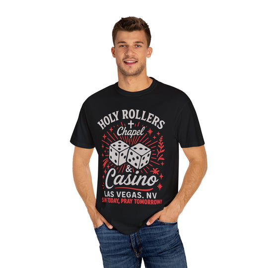 HOLY ROLLERS CASINO Mens WUNDERLAND Short Sleeve Tee