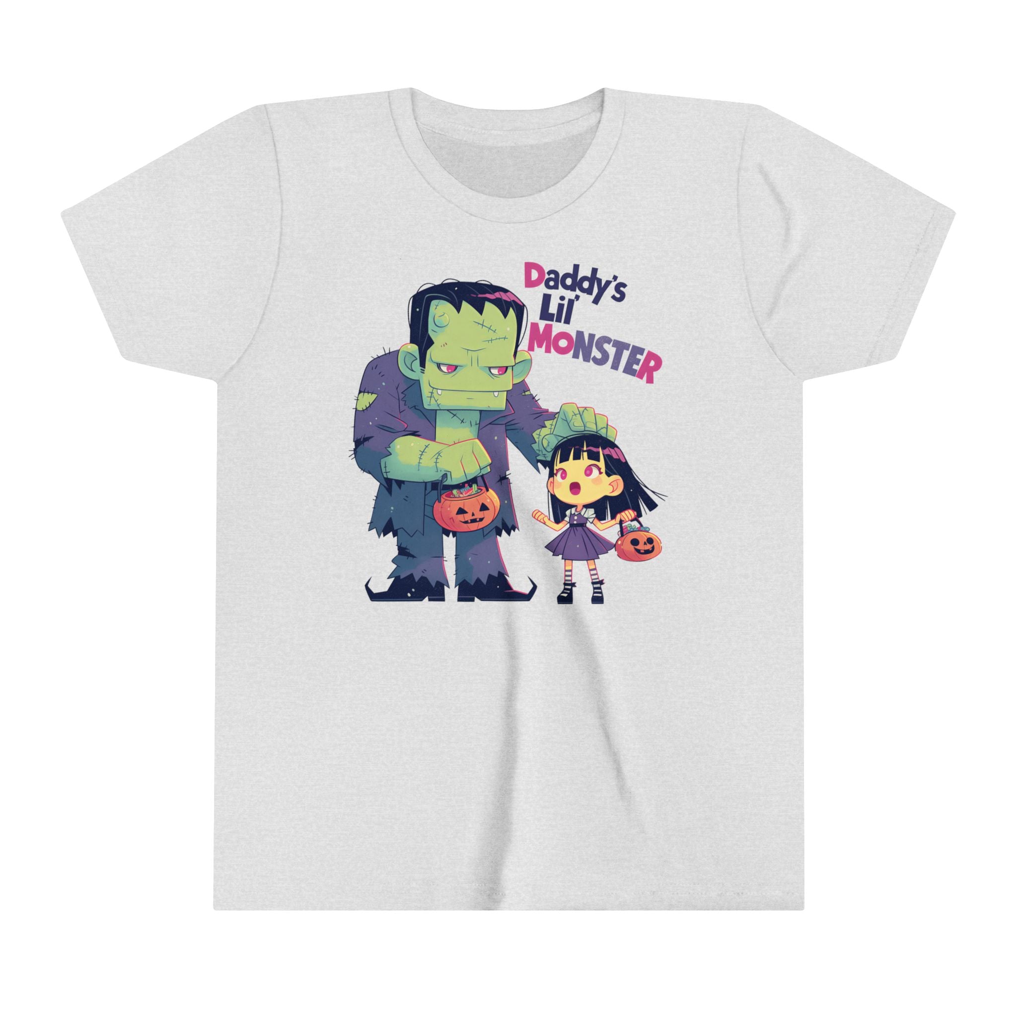 Daddy's Monster Girls Halloween Short Sleeve Tee