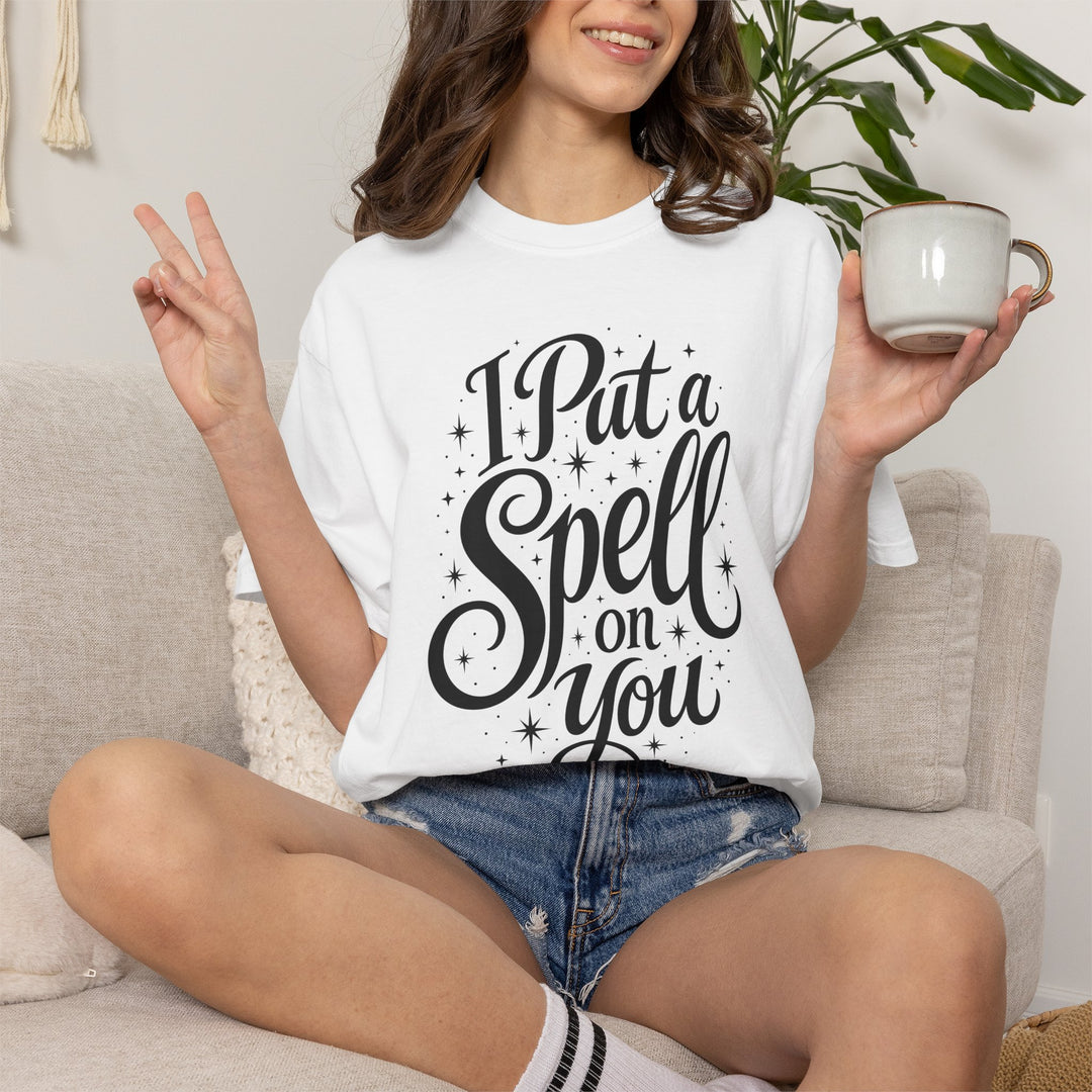 I Put A Spell On You Womens WUNDERLAND Halloween Booteek Short Sleeve Tee