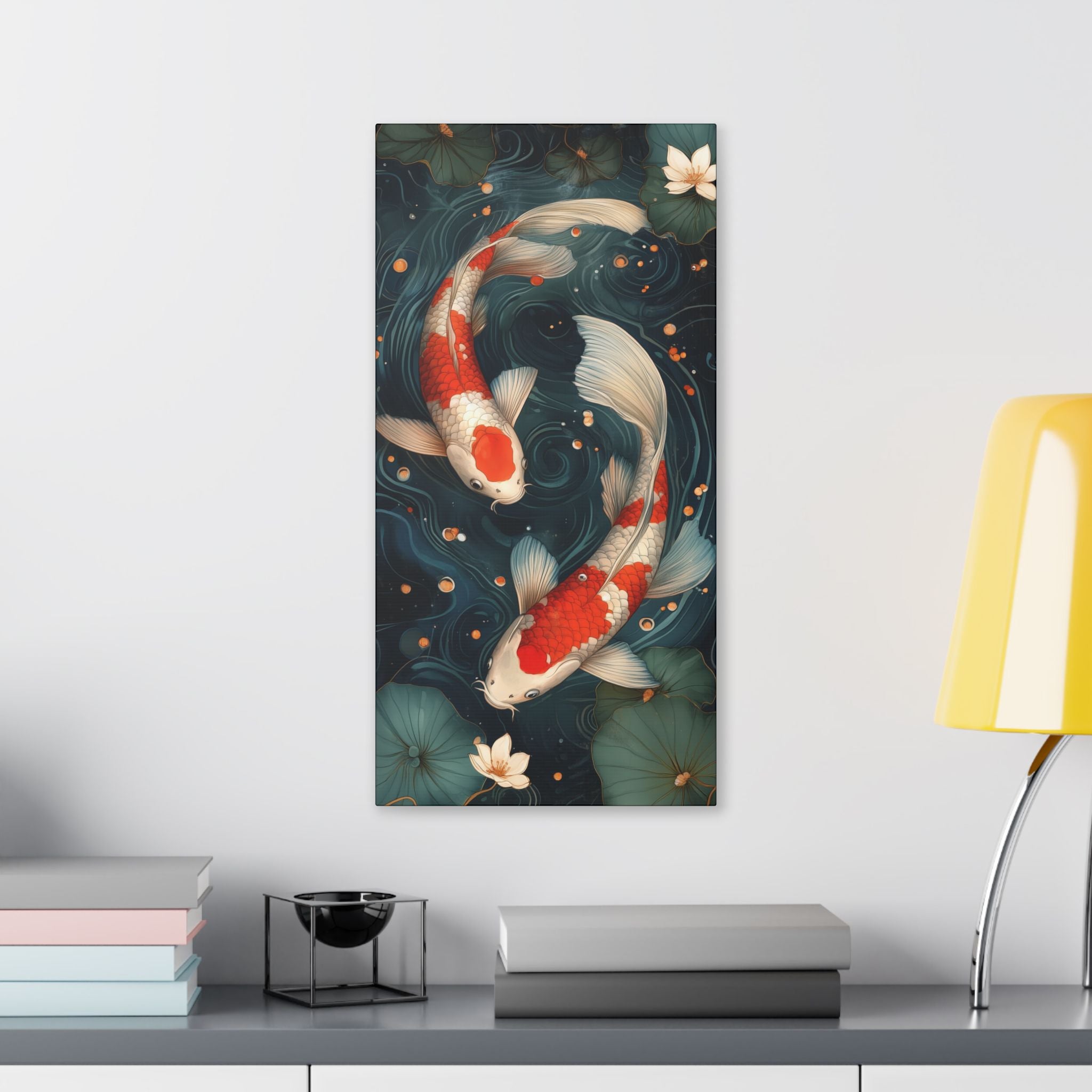 Koi Downstream Canvas Print