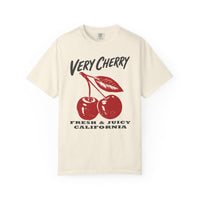 Very Cherry Fresh & Juicy Womens L'Atomique Relaxed Fit Comfort Colors Graphic Tee