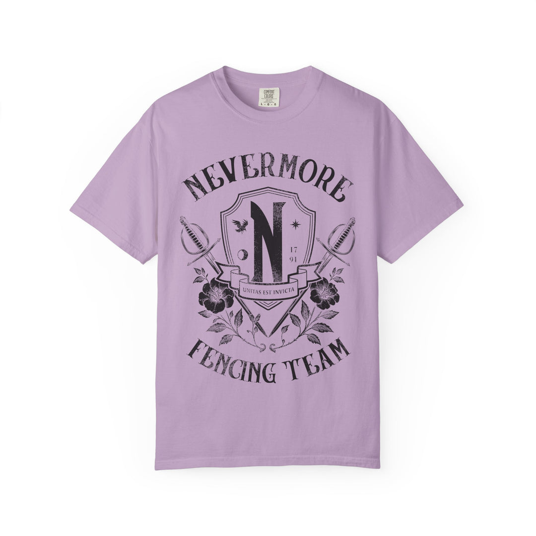 Nevermore Fencing Team Womens WUNDERLAND Backyard Dept Halloween Booteek Short Sleeve Tee