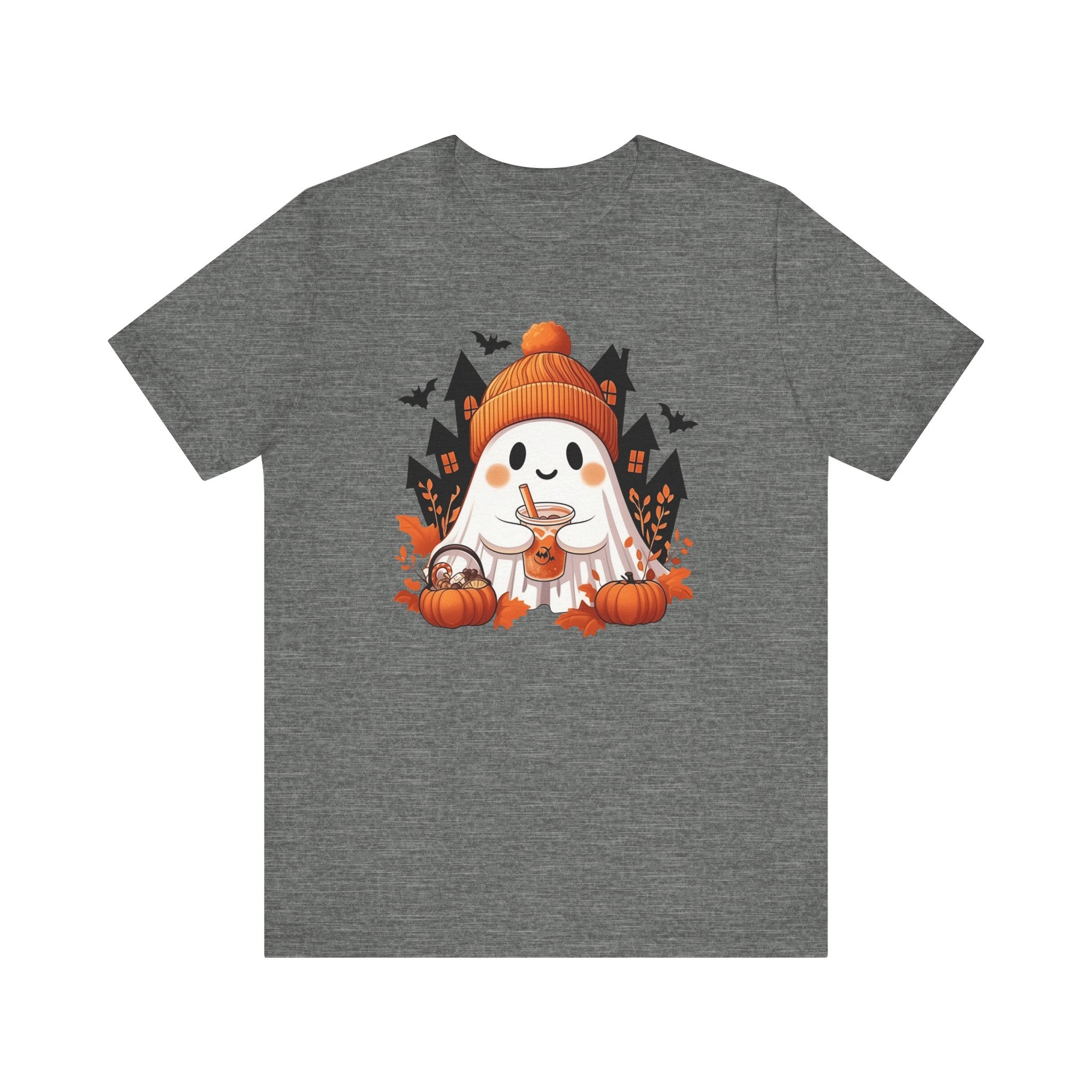 Pumpkin Spice Ghost Womens Halloween Booteek Jersey Short Sleeve Tee