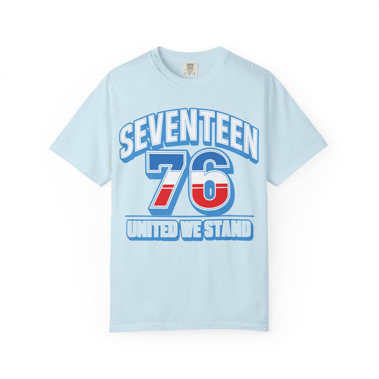 SEVENTEEN 76 UNITED WE STAND 4th of July Liberty George Washington Mens WUNDERLAND Backyard Dept Short Sleeve Tee