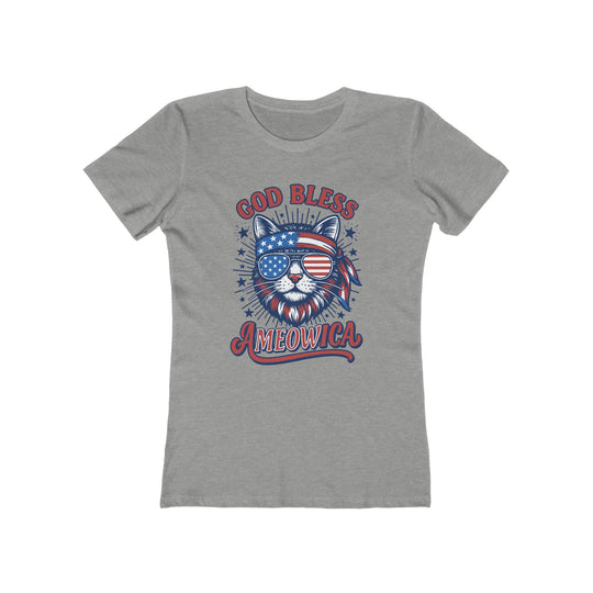 God Bless Ameowica 4th of July Liberty Womens L&