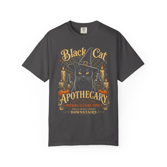 Black Cat Apothecary Witch Womens WUNDERLAND Halloween Booteek Short Sleeve Tee