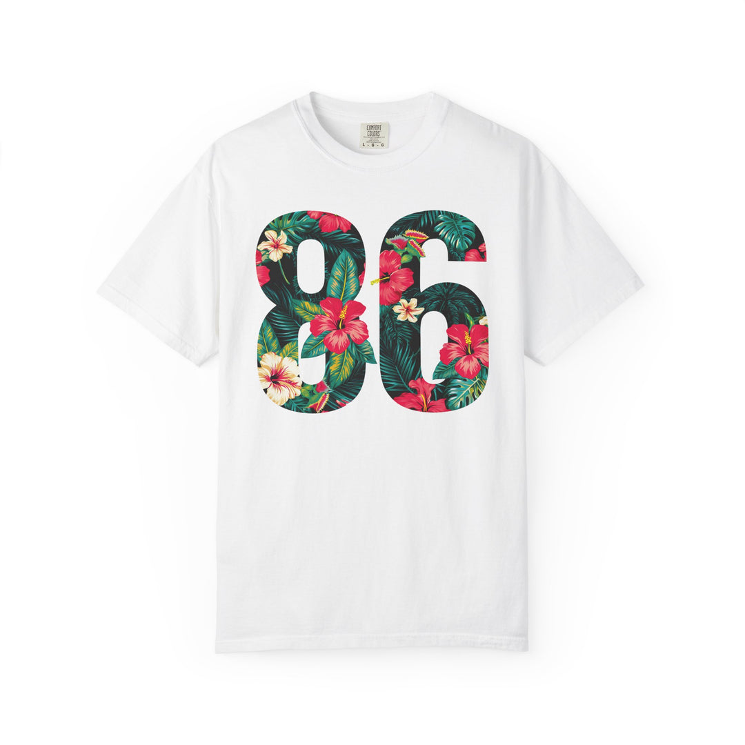 86 Floral Number Tropical Hibiscus Mens WUNDERLAND Heritage Short Sleeve Tee