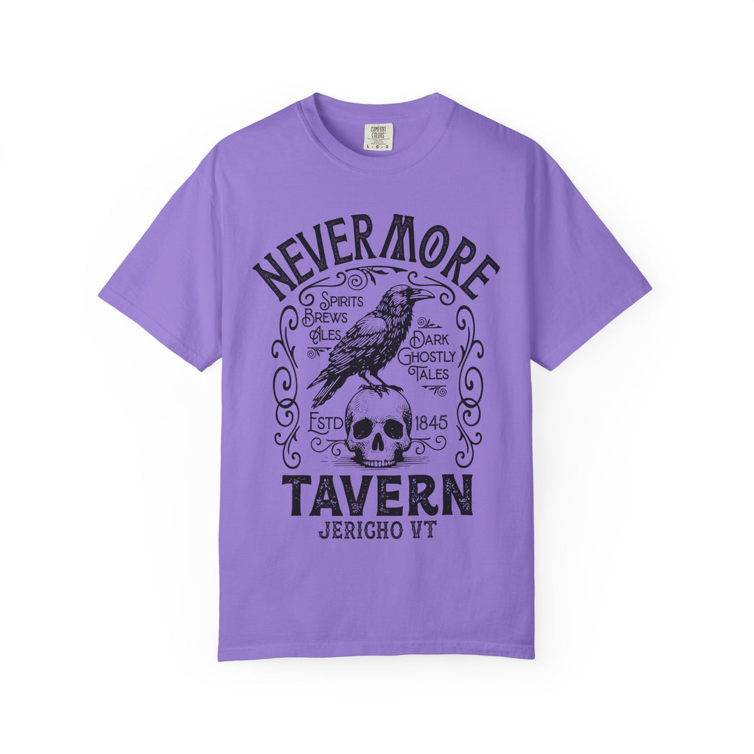 Nevermore Tavern Mens WUNDERLAND Backyard Dept Halloween Booteek Short Sleeve Tee