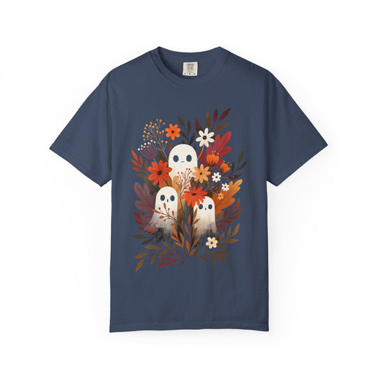 Autumn Ghosts Cute Fall Floral Womens WUNDERLAND Halloween Booteek Short Sleeve Tee
