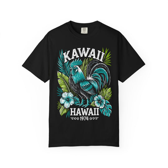 Kawaii Hawaii Tropical Rooster Mens AQUAVIDA Short Sleeve Tee