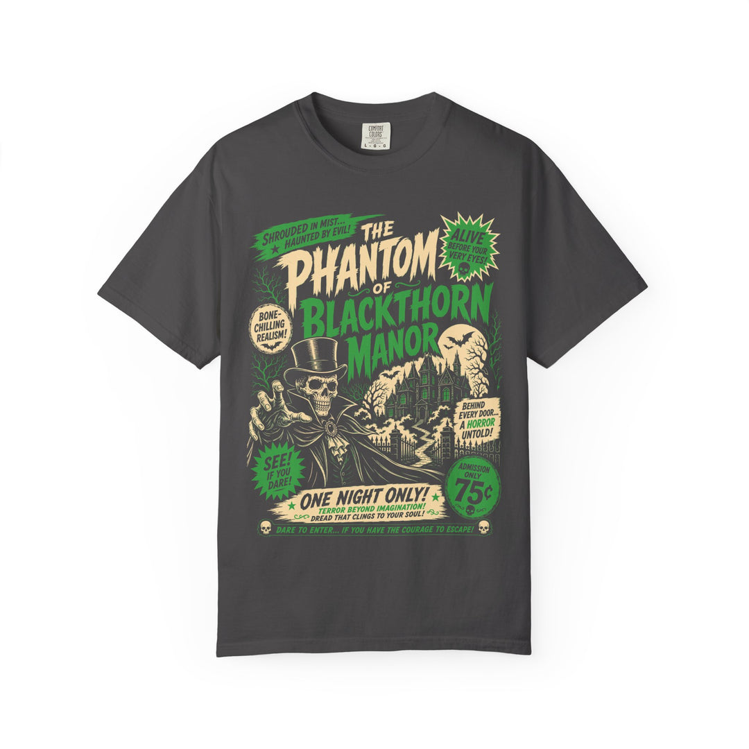 Phantom of Blackthorn Manor Horror Poster Mens WUNDERLAND Halloween Booteek Short Sleeve Tee