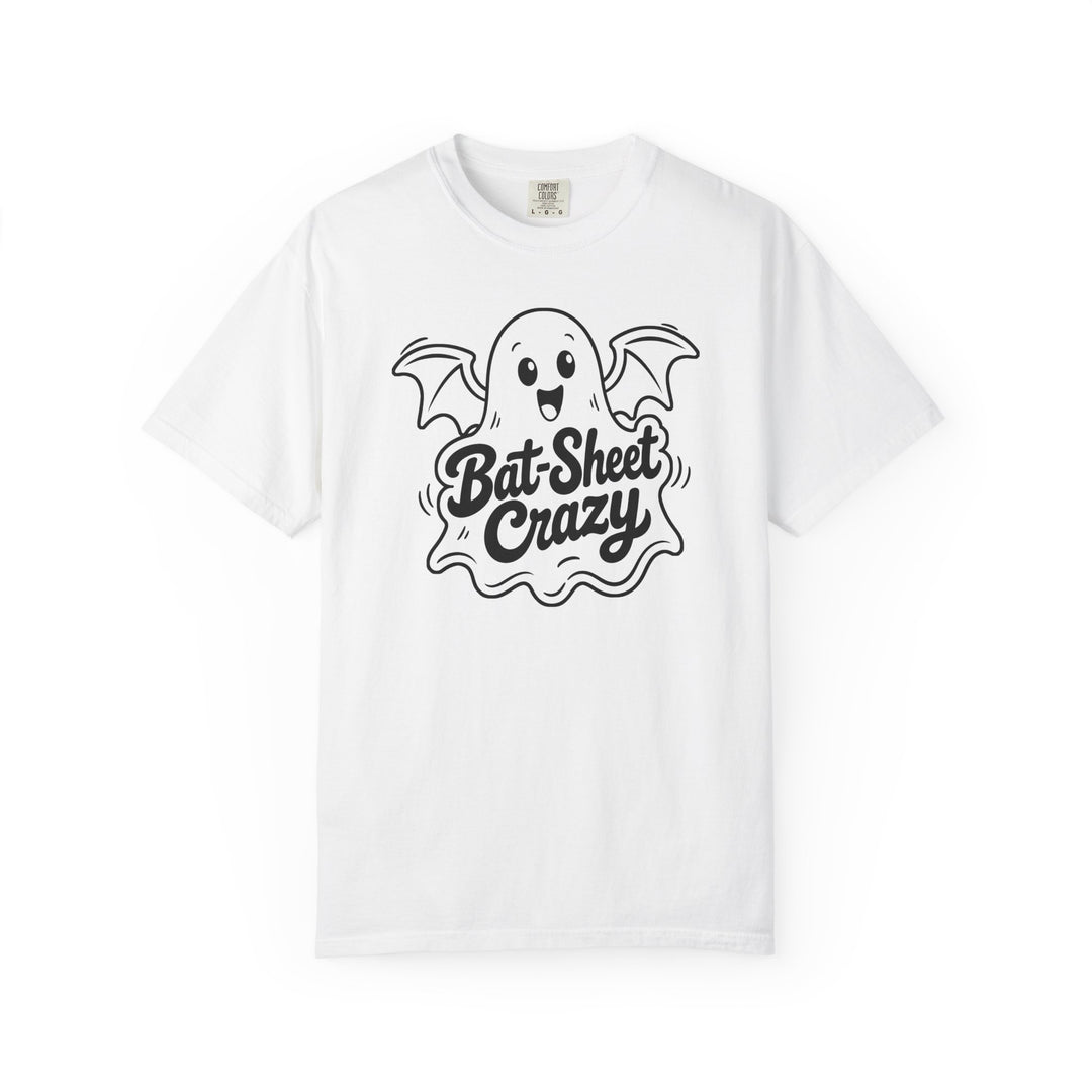 Bat Sheet Crazy Ghost Womens WUNDERLAND Backyard Dept Halloween Booteek Short Sleeve Tee