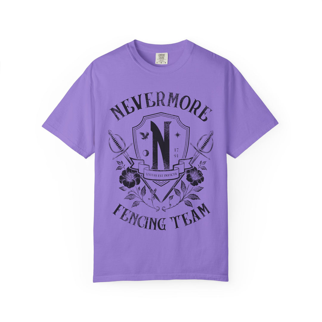 Nevermore Fencing Team Womens WUNDERLAND Backyard Dept Halloween Booteek Short Sleeve Tee