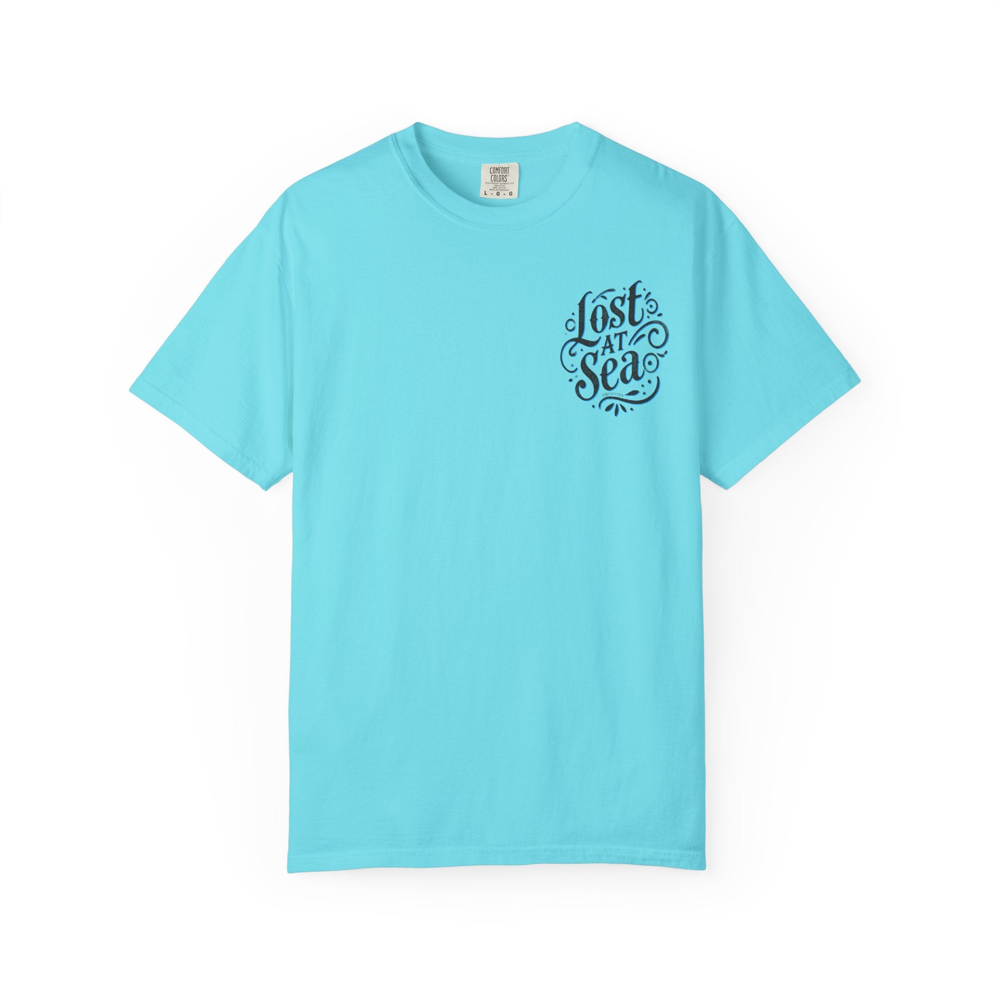 LOST AT SEA NAUTICAL COMPASS SKULLS Mens AQUA VIDA Short Sleeve Tee