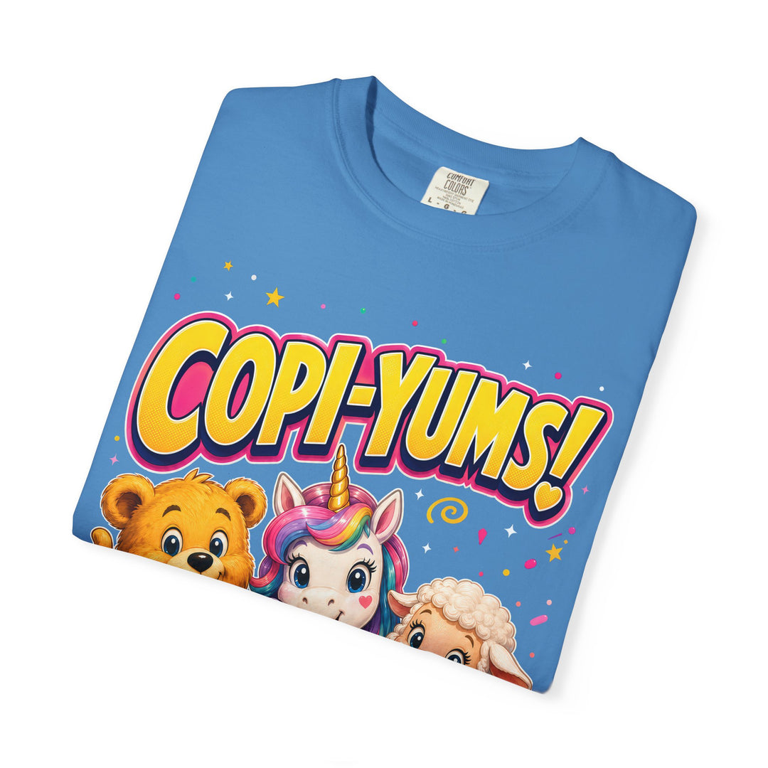 "Copi-Yums! For Big Feelings" Retro Cartoon Copium Mens ATOMYK Short Sleeve Tee