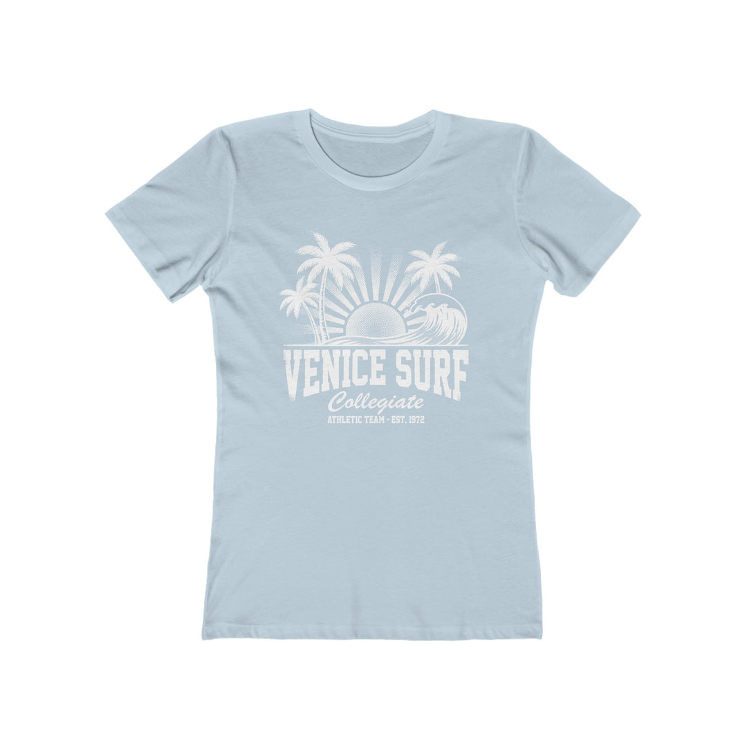 Venice Surf Sunset Beach Womens L'Atomique Graphic Boyfriend Short Sleeve tee