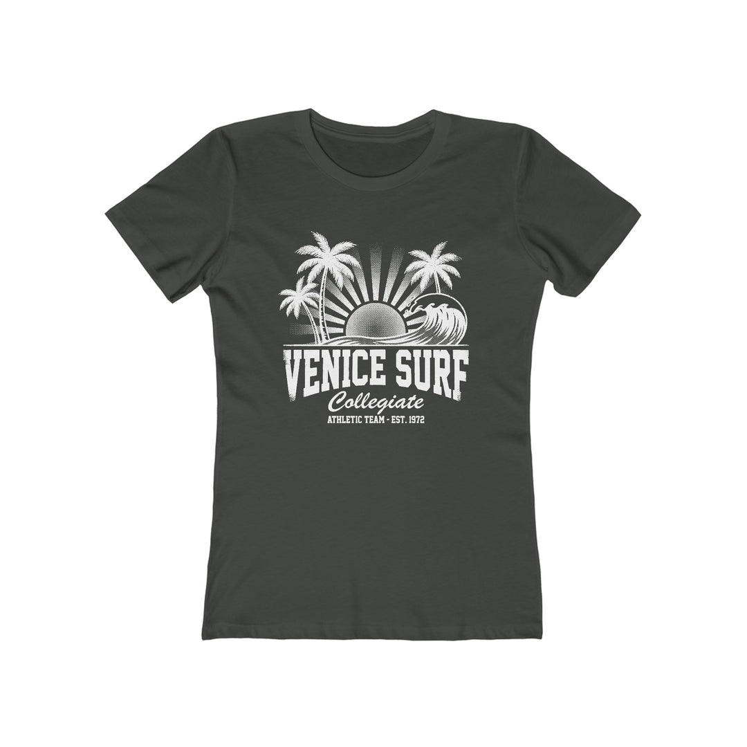 Venice Surf Sunset Beach Womens L'Atomique Graphic Boyfriend Short Sleeve tee