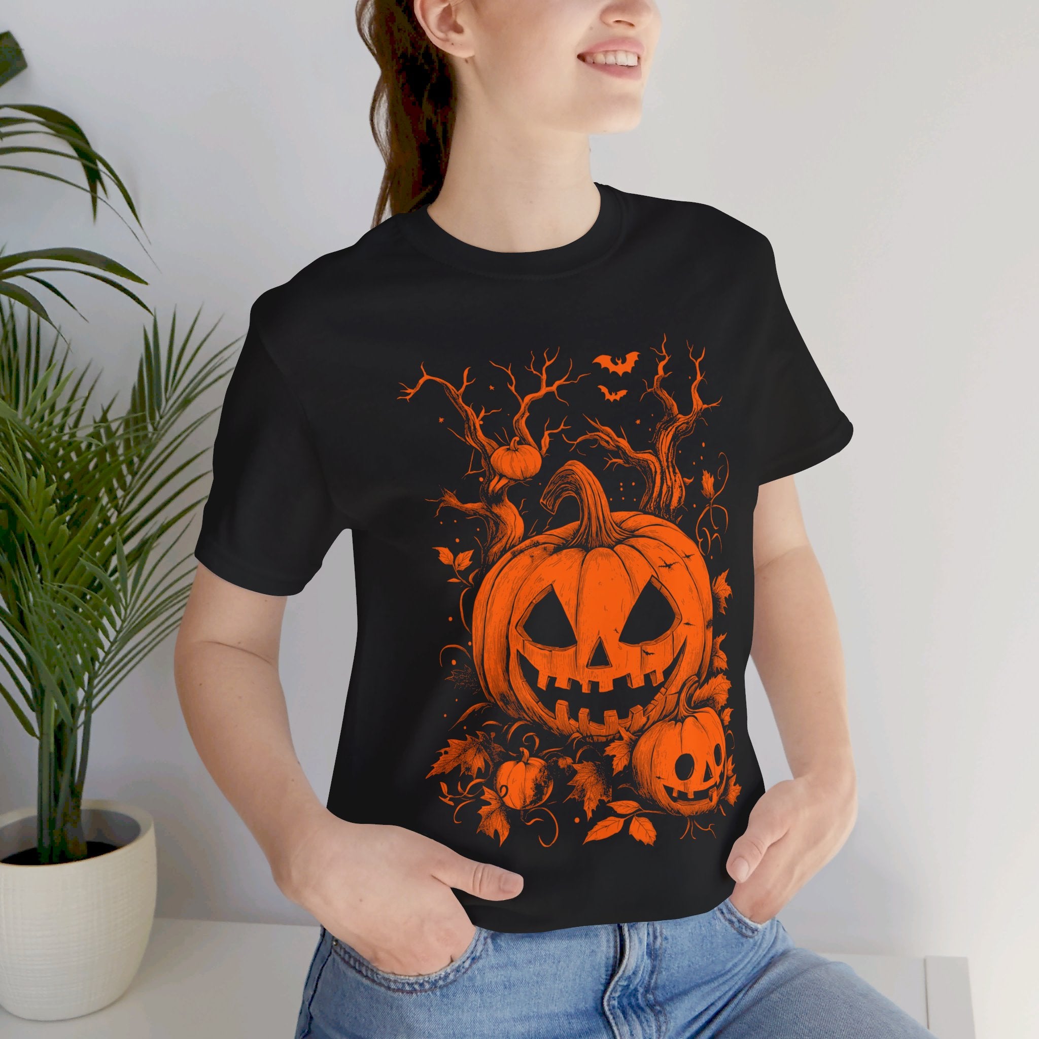 Pumpkin Patch Womens Halloween Booteek Jersey Short Sleeve Tee