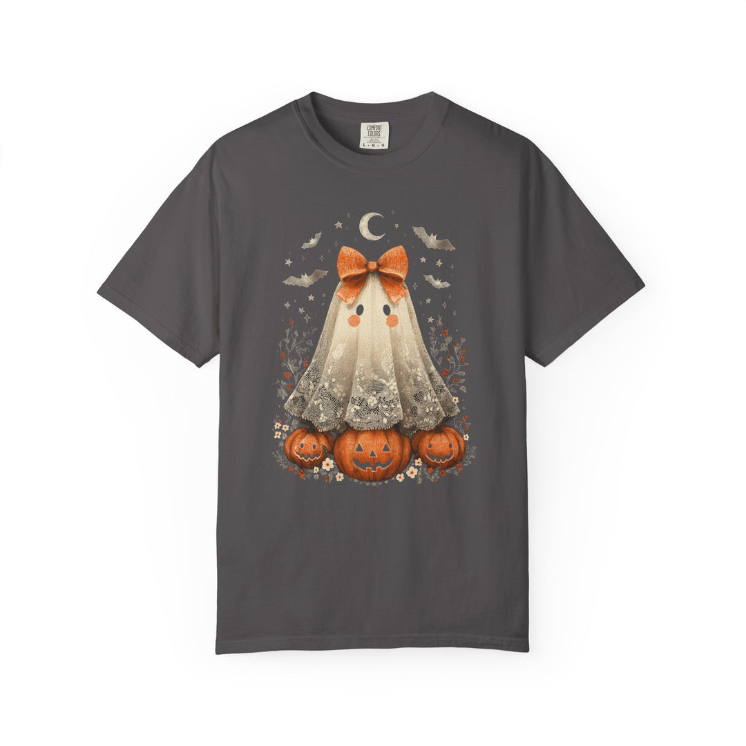 Lace Ghost Pumpkin Patch Womens WUNDERLAND Backyard Dept Halloween Booteek Short Sleeve Tee