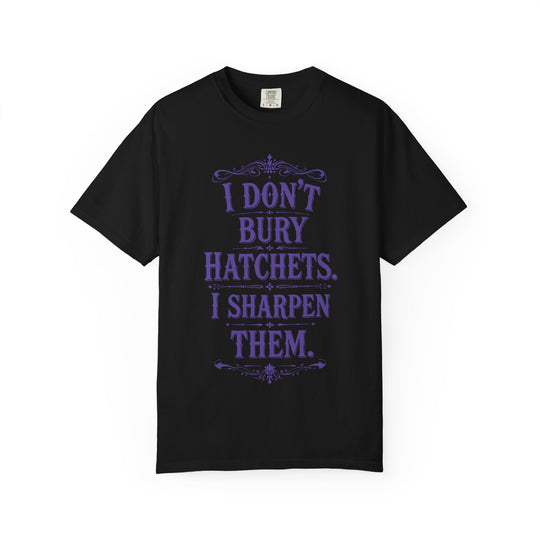 I Don't Bury Hatchets Womens WUNDERLAND Backyard Dept Halloween Booteek Short Sleeve Tee