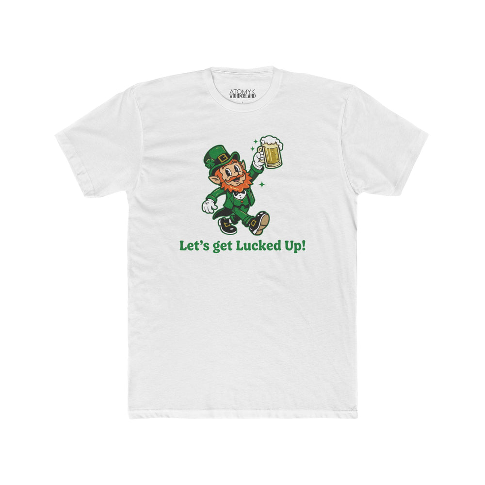 Let's Get Lucked UP St. Patrick's Day Humor Drinking Bar Short Sleeve Graphic Tee