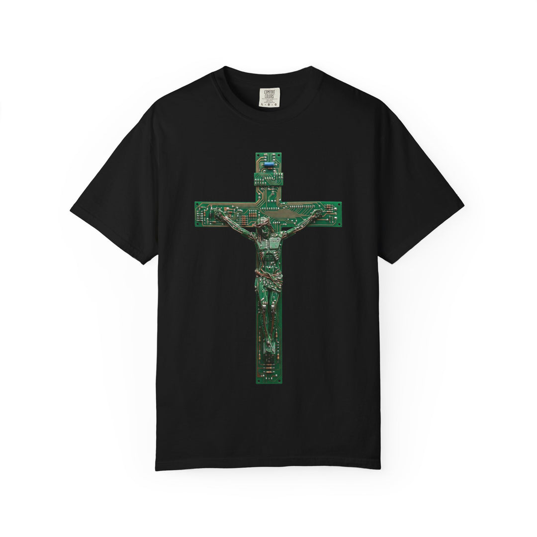 ST16M4TA Divinity Through Circuitry Cross Mens ATOMYK Short Sleeve Tee
