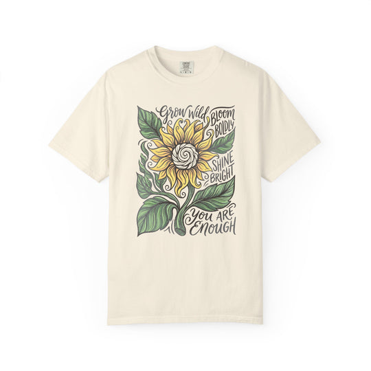 Grow Wild Sunflower Womens L'Atomique Relaxed Fit Comfort Colors Graphic Tee