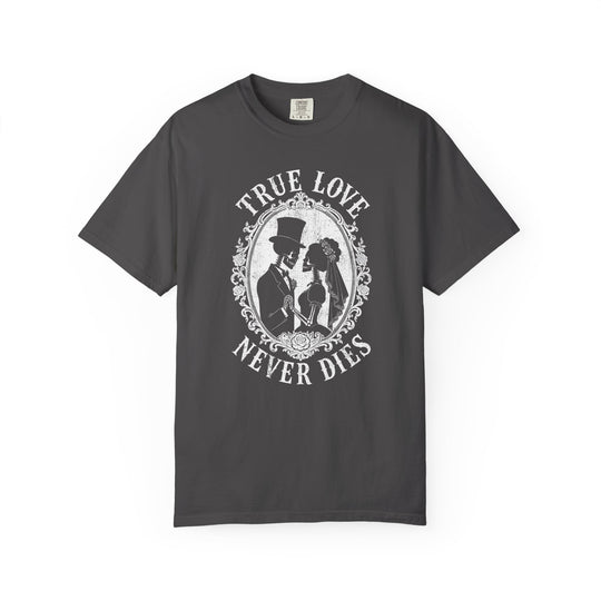 True Love Never Dies Skeleton Silhouettes Womens WUNDERLAND Halloween Booteek Short Sleeve Tee