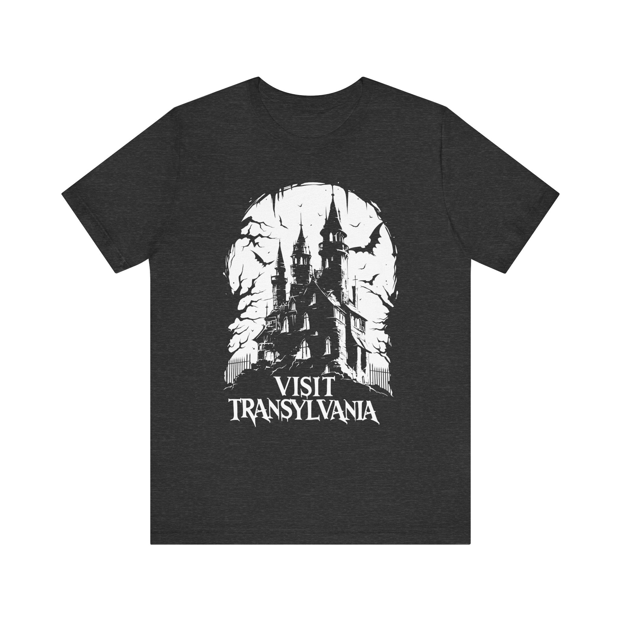 Visit Transylvania Mens Halloween Booteek Jersey Short Sleeve Tee